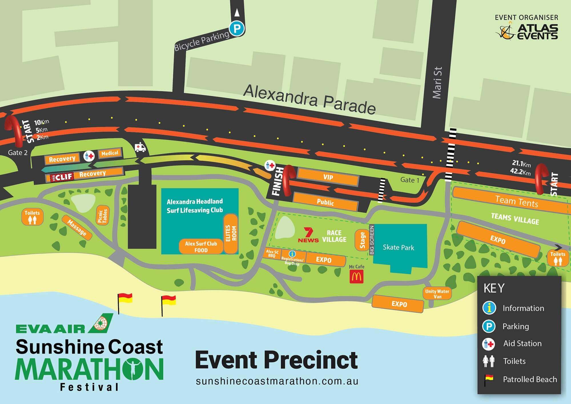 Sunshine Coast Event Precinct Map